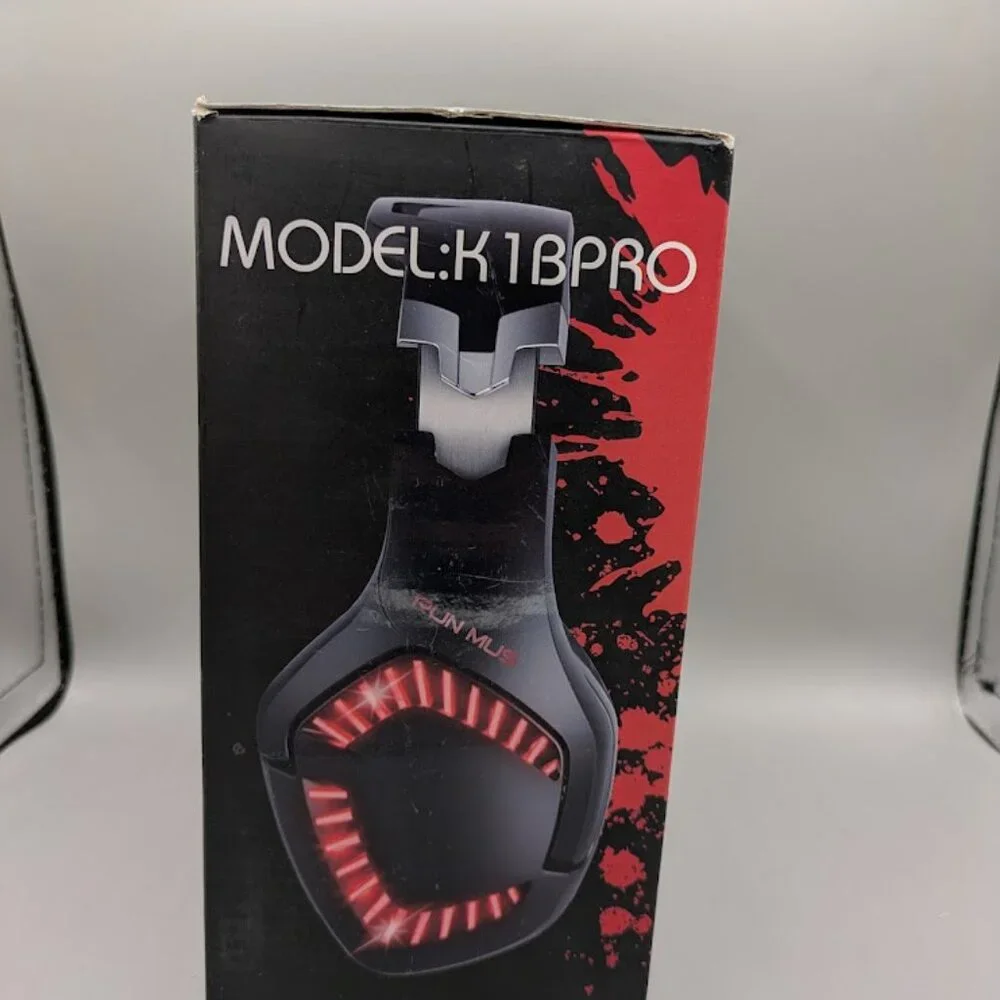 K18 PRO HIGH GAMING HEADSET MODEL RUN MUS BLACK/RED. NEW